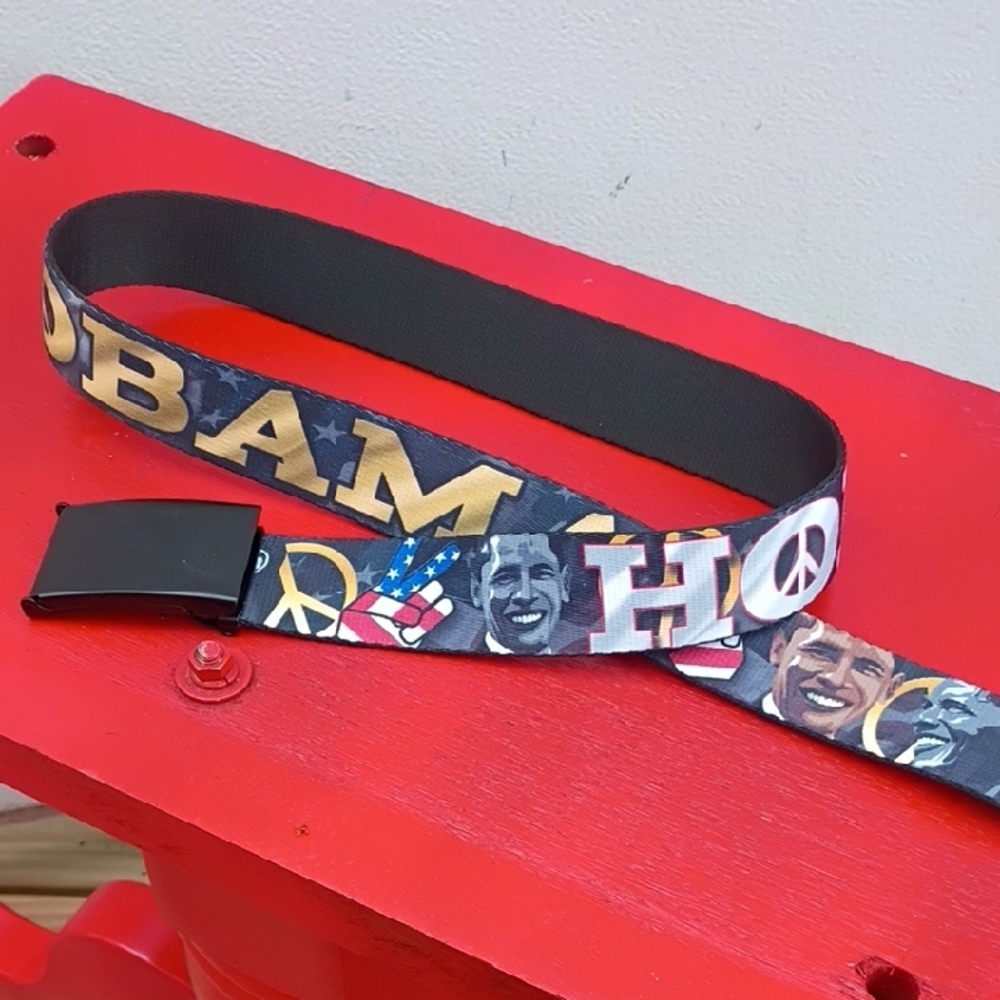 Black and Multicolor Men's Belt